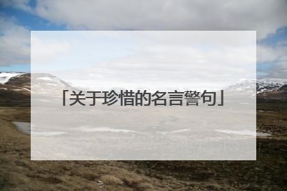 关于珍惜的名言警句