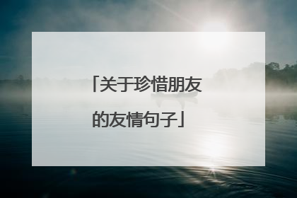 关于珍惜朋友的友情句子