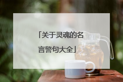 关于灵魂的名言警句大全