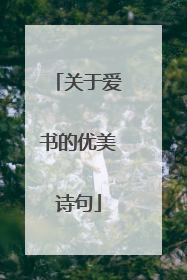 关于爱书的优美诗句