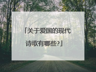 关于爱国的现代诗歌有哪些?