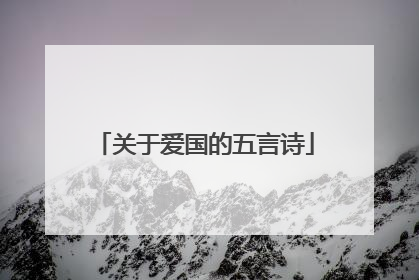 关于爱国的五言诗