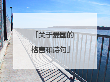 关于爱国的格言和诗句