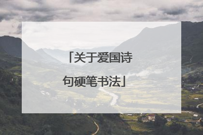 关于爱国诗句硬笔书法