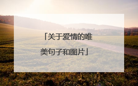 关于爱情的唯美句子和图片