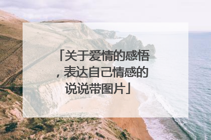 关于爱情的感悟,表达自己情感的说说带图片