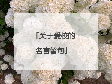关于爱校的名言警句