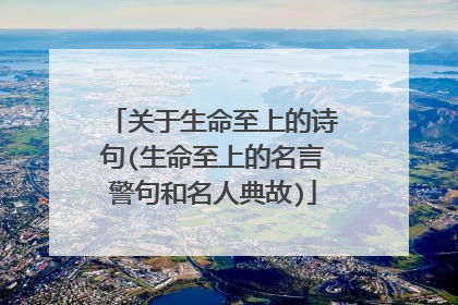 珍愛生命的名言警句珍愛生命的名言警句 篇1 1,活著就有希望.