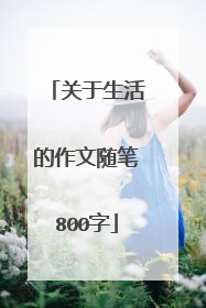 关于生活的作文随笔800字