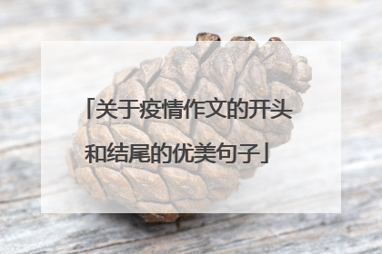 关于疫情作文的开头和结尾的优美句子