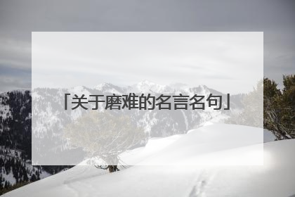 关于磨难的名言名句