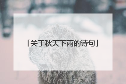 关于秋天下雨的诗句