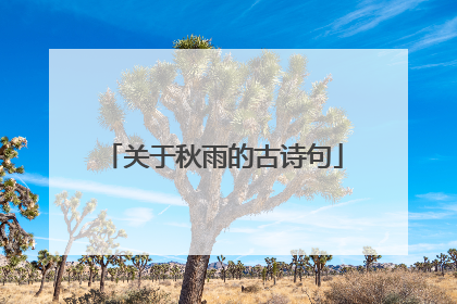 关于秋雨的古诗句