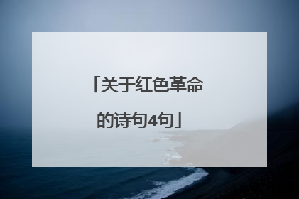 关于红色革命的诗句4句