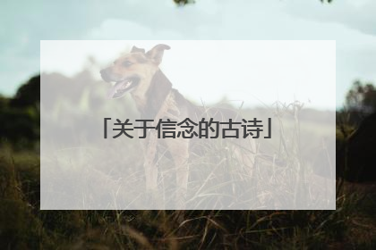 关于信念的古诗