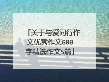 關於與愛同行作文優秀作文600字精選作文5篇