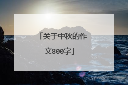 关于中秋的作文800字