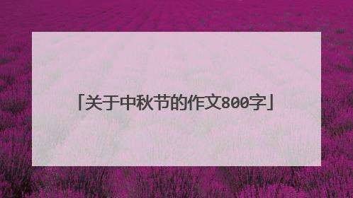 关于中秋节的作文800字