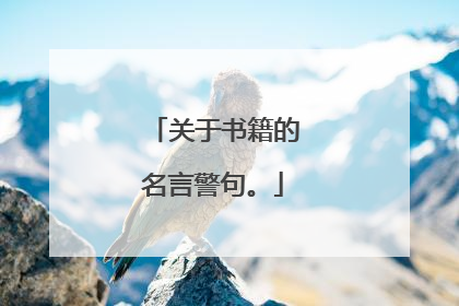 关于书籍的名言警句。