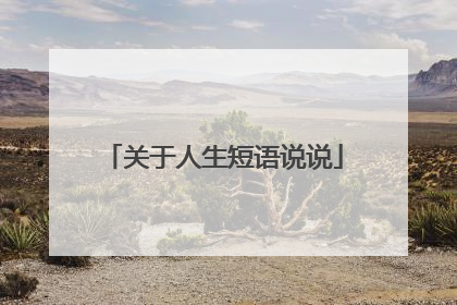 关于人生短语说说