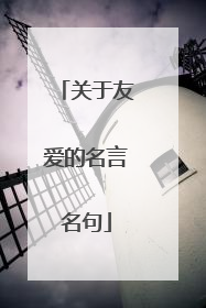 关于友爱的名言名句