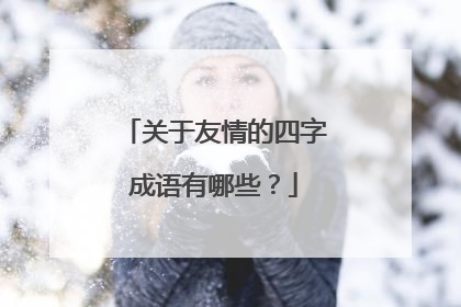 关于友情的四字成语有哪些？