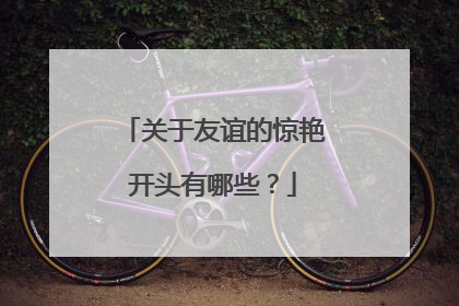 关于友谊的惊艳开头有哪些?