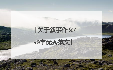 关于叙事作文450字优秀范文