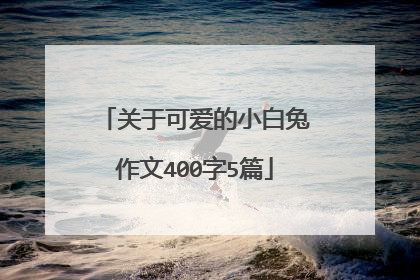 关于可爱的小白兔作文400字5篇