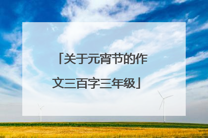 关于元宵节的作文三百字三年级