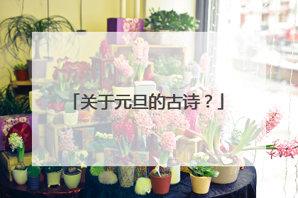关于元旦的古诗？