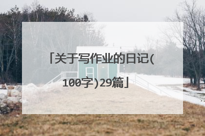 关于写作业的日记(100字)29篇