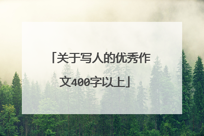 关于写人的优秀作文400字以上