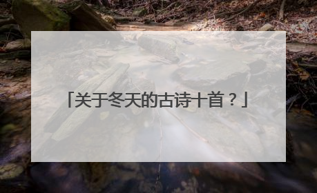 关于冬天的古诗十首？