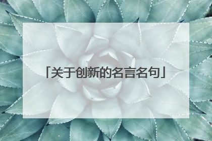 关于创新的名言名句