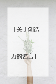 关于创造力的名言