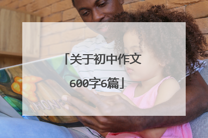 关于初中作文600字6篇