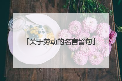 关于劳动的名言警句