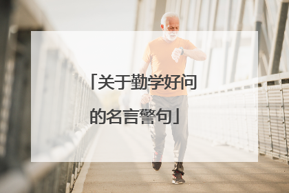 关于勤学好问的名言警句
