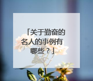 关于勤奋的名人的事例有哪些？