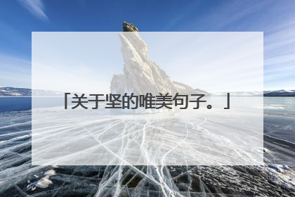 关于坚的唯美句子。