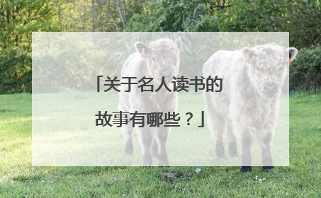 关于名人读书的故事有哪些？