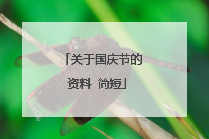关于国庆节的资料 简短