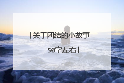 关于团结的小故事    50字左右