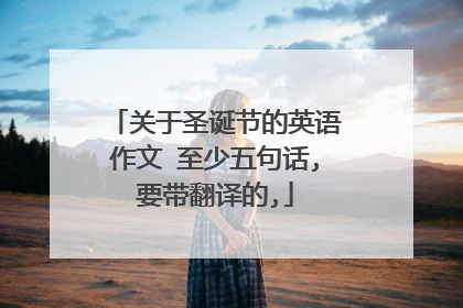 关于圣诞节的英语作文 至少五句话,要带翻译的,