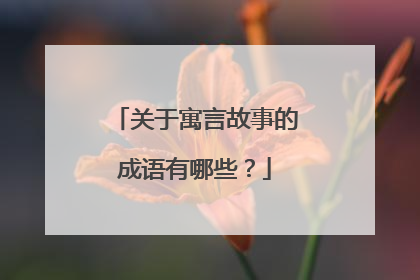 关于寓言故事的成语有哪些？