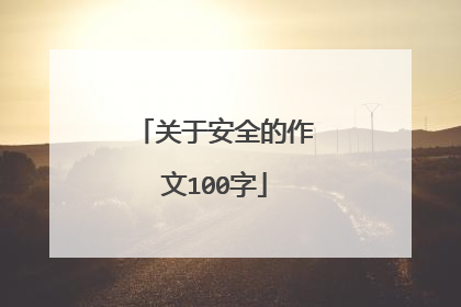 关于安全的作文100字