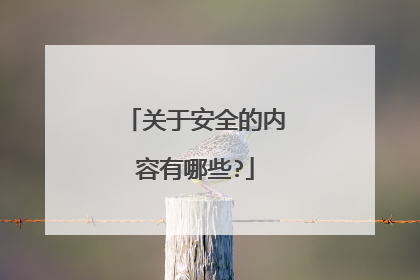 关于安全的内容有哪些?
