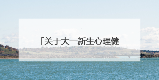 关于大一新生心理健康的论文2000字