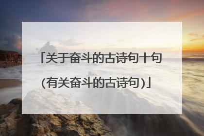 关于奋斗的古诗句十句(有关奋斗的古诗句)